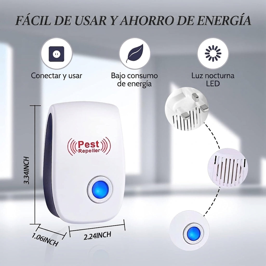 Repelente Ultrasonico De Plagas y Ratones