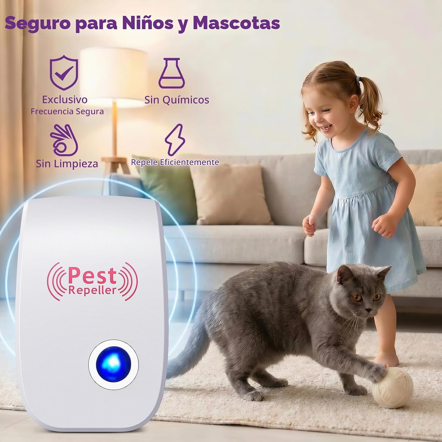 Repelente Ultrasonico De Plagas y Ratones