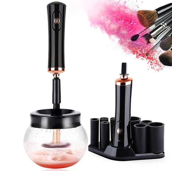 💄 Limpiador Automático de Brochas 2 en 1