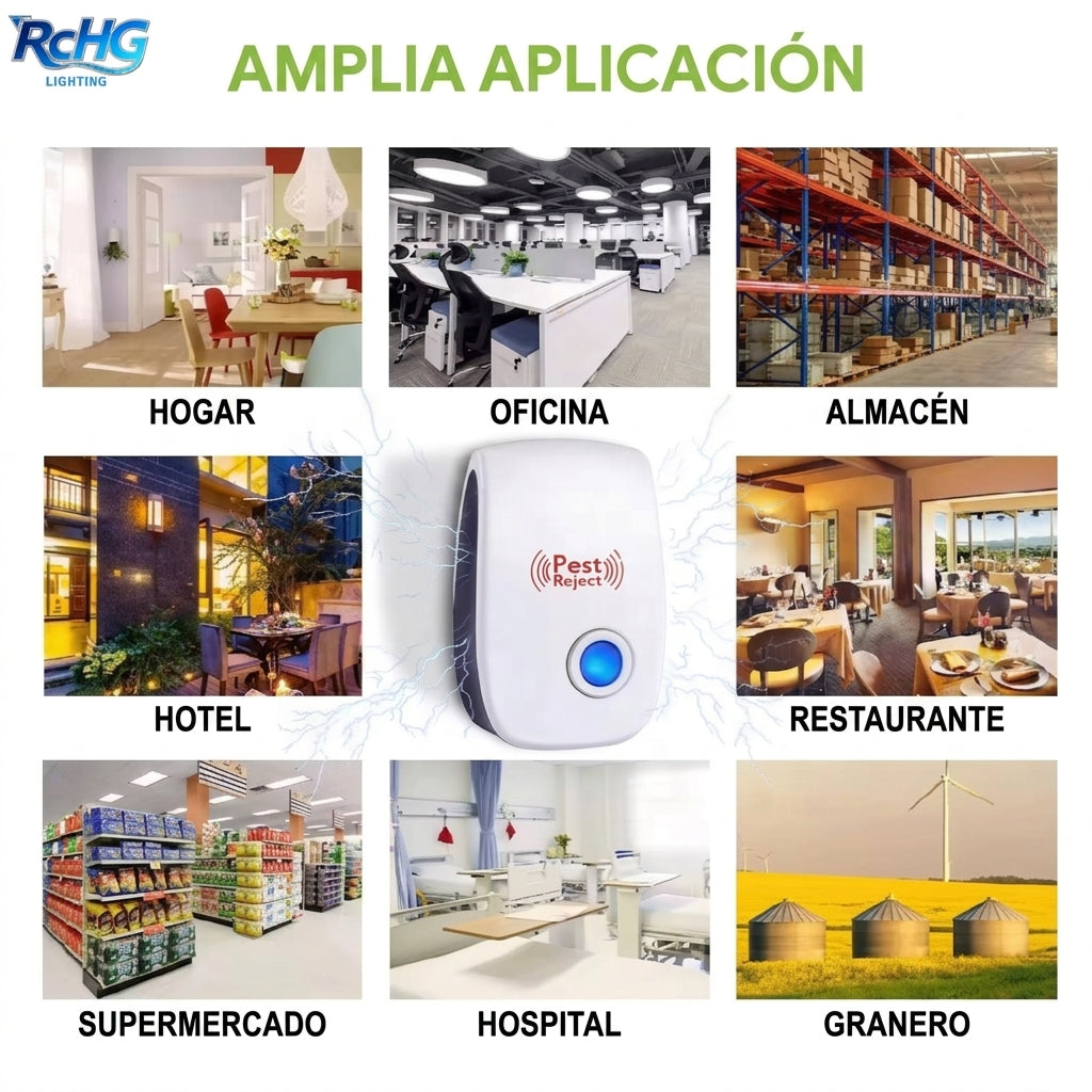 Repelente Ultrasonico De Plagas y Ratones